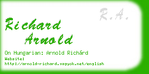 richard arnold business card